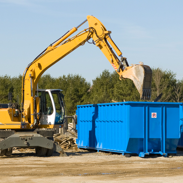 are there any restrictions on where a residential dumpster can be placed in Hughes County SD